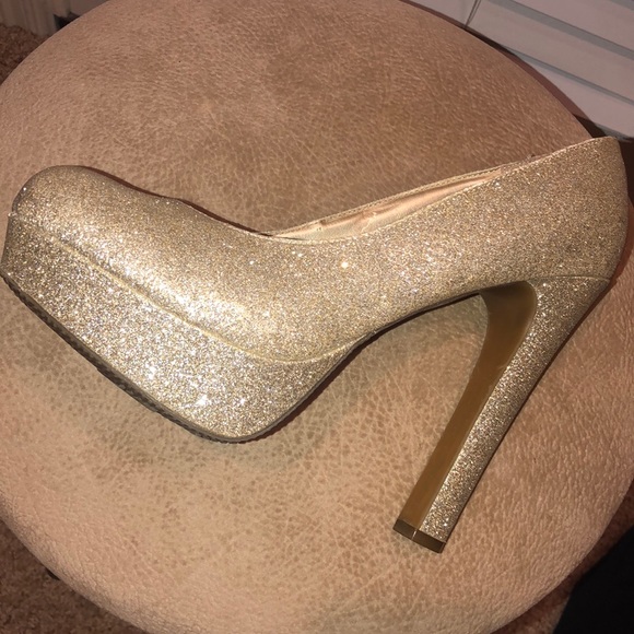 🚂Massimo glitter/gold Platform Heels - Picture 5 of 5